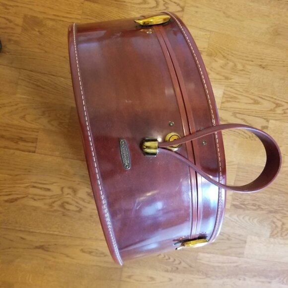 Vintage Round Samsonite Suitcase-Hatbox Luggage- Train Case Style 4920 - Picture 11 of 16